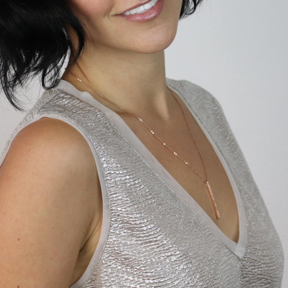 Gold REISS shimmer top for a fun night out.